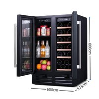 High quality 2024 BW-35D3 LOGO Low Noise 35L 12 Bottles Thermoelectric Wine Cooler Cabinet Refrigerator