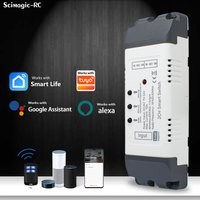 Zigbee Smart / WIFI 2 CH Motor Light Switch Two Relay 12V 24V 220V 230V Module Dry Contact NO NC COM Inching Timer Alexa