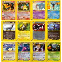 1996 PKMN E-Card Flash Trading Cards Charizard Houndoom Forretress Machamp PTCG Proxy Cards Foil Cards Children Game Toys