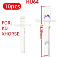 Keychannel 10pcs/lot HU64 Car Key Blade KD Flip Remote Key Blank for VW CRAFTER Benz Remote Shell Key Blade FOR KEYDIY Xhorse