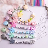 Koala Pacifier Chain Holder for Baby Kids Pacifier Clips Teething Silicone Pacifier Clips Infant Teether
