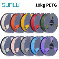 Filament SUNLU PETG 10kg 1.75mm 1 rolka/kg (2.2lbs) do drukarek 3D, wielokrotnego użytku, szpula zgrabnie zawiązana, gładki nadruk.