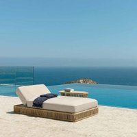 Hotel Garden Sun Loungers Outdoor Exterior Aluminum Rope Chaise Lounge Chair Sunbed