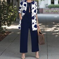 3 Piece Women Set Spring Autumn Long Sleeve Shirt Blouse Top And Pants Suits Outfits Fashion Office Lady Matching Sets Outfit
