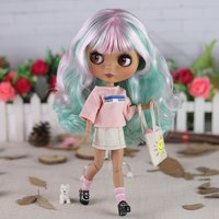 ICY DBS Blyth doll 1/6 bjd joint body doll black skin including clothes shoes casual with 30cm toy gift