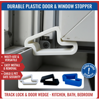 Multi-use Door Window Stopper Wedge Easy Removal Plastic Door Stops Sliding Window Track Lock for Kitchen Bedroom Security