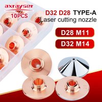 10 SZT. Dysze Laserowe D28 M11 D32 M14 Jednowarstwowe Dwustronne Chromowane Dysze Tnące do Maszyn Tnących Laserem BOCHU Raytools Bodor
