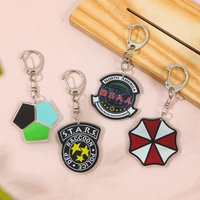 RE Biohazard Series Acrylic Keychain - Umbrella Company/North America BSAA Logo/Star Police Department Badge, Cool and Compact.