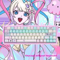 129 Keys PBT Keycaps Dye-Sublimation Thickened Nuclear Power Side-Lit Side Printed 129 Keys Compatable for Mechanical Keyboard