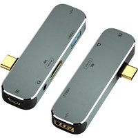 USB C Type-C Docking Station HUB3.55mm Jack Multi-function Converter PD100W USB3.0/USB2.0/USB3.1 HDMI-Compatible USB Extender
