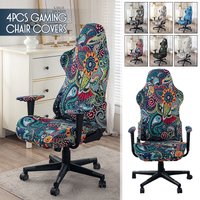 NEW Morocco Print Gaming Armchair Seat Cover Backrest Armrest Cover Anti Dirty Protector Stretch Sports Computer Chair Cover