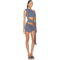 KHY Selected Irregular Strapless Dress Sexy Spicy Millennium Style Drifting Belt Waist Short Skirt Women's Fashion