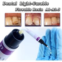 Dental Flowable Composite Resin Kit with 37% Etching Gel & Bond Primer for Wedge Defect & Fractured Tooth Restoration