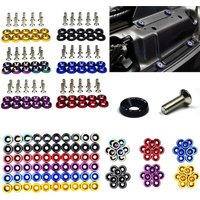 1-2 Set Billet-Aluminium Kotflügel-Stoßstangen-Unterlegscheiben-Schrauben Motorraum-Schrauben-Dekorations-Kit JDM M6x20mm Schrauben