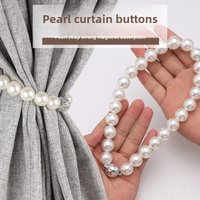 Fashion CreativeCurtain Pearl Magnetic Straps Punch-free Magnet Buckle Bundled Storage Window Screen Straps Magnetic Buckle