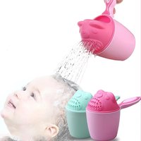 Baby Shampoo Tasse Baby Bad Eimer Kinder Bad Löffel Kind Haar Waschen Tasse Baby Bad Kit Niedlichen Cartoon Baby Bad Spielen Lustige Eimer