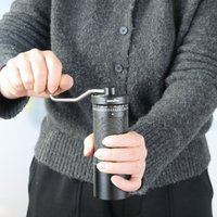 Portable Mini Hand Crank Coffee Grinder Stainless Steel Conical Burr Easy Manual Operation Home Use