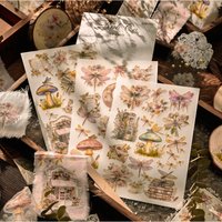 3 Sheets Cute RUB ON Garden Dragonflies Stickers Junk Journal Transfer Book Floral Stickers Album DIY Scrapbooking Craft Sticker