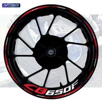 Motorcycle Accessories Sticker For Honda CB650F Front And Rear 17 Inch Wheel Racing Decal Car Reflective Rim Hub Tape Stickers