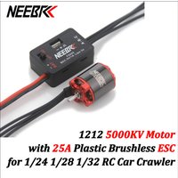 NEEBRC 1212 5000KV Motor with 25A Plastic Brushless ESC Combo for 1/24 1/28 1/32 RC Car Drift Crawler SCX24 Axial WPL Wltoys MN