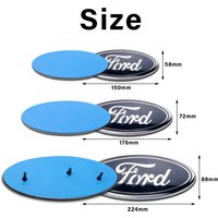 Emblème de capot avant, badge de coffre arrière, autocollant de calandre avant pour Ford Mustang Focus Transit Ecosport Edge Fiesta Mk7 Escape Mondeo