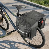 New Large-Capacity High-Quality Bicycle Rear Seat Bag, Dual-Pack Commuter and Travel Bicycle Pannier Bag with Reflective Features, Easy to Install, Quick-Release Buckle, Lightweight and Durable