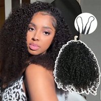 Extensions de cheveux humains bouclés crépus birmans 300g pour crochet, extensions de cheveux au crochet effet plume, tresses invisibles sans nœuds, cheveux crépus bouclés pour tressage