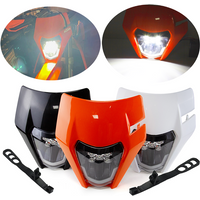 AliExpress NONE For KTM Headlight Plate Motorcycle LED EXC 300 XC SX 125 250 350 450 Round Wick Headlamp Dit Bike Supermotor Enduro Accessories