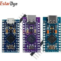 Estardyn ATMEGA32U4 Pro Micro Board, Micro/Mini/Type-C USB Optional, 5V 16MHz Native USB for Arduino