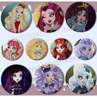 Royal beginning Ever After High HD Print 58mm 44mm Round Lapel Pins Pretty Derby Round Display Brooches Brooch Badges