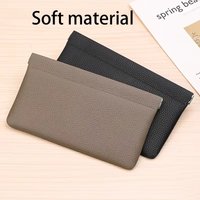 Self-Closing Long Wallet for Passport Driver's License ID Holder Headphone Data Cable Storage Cash Pouch in Artificial Leather