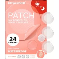 24 Stück Hydrokolloid-Akne-Aufkleber, tägliche Hautpflege-Spot-Abdeckungen, sanft, nicht trocknend, einzeln verpackt, wasserfest und ölabsorbierend