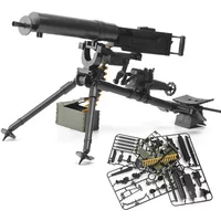 4D 1/6 MG08 Maxim Machine Gun Military Assembly Plastic Model Kit for Action Figure Puzzle Toy Weapon