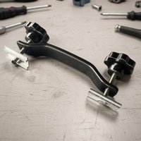 Support de fixation pour tente de toit, en alliage d’aluminium, avec connecteur latéral et molettes, profil bas, pour véhicules de camping et véhicules tout-terrain.
