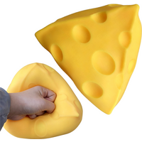 Squishy Jumbo Cheese Stress Ball Squeeze Toy Simulation Cheese Fidget Toy Slow Rebound Anti-stress Venting Ball for Adult Gifts