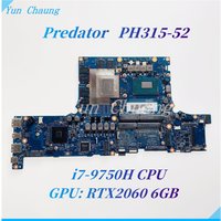 For Acer Predator PH315-52 Laptop Motherboard 6050A3087501 6050A3087502 MB With i5-9300H i7-9750H CPU RTX2060 6G GPU Mainboard