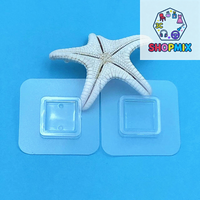 Wall Self Adhesive Hook Transparent Wire Shelf Wall Mount Sticker Sided Fixing Patch For Kitchen Bathroom Gadget