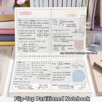 New High Quality Practical Thicken Paper Coil Notebook Grid/Horizontal Lines Partition Design B5 Notepad Mind Map Pad Students