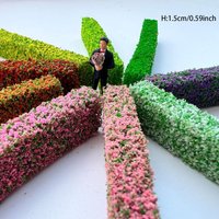 10x1.5x1cm Shrub Strip Grass Diy Sand Table Miniature Model For Making Outdoor Indoor Building Fence Materials of Diorama , 2pcs