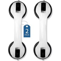 2PCS Vacuum Nail-Free Suction Cup Grab Bar Wall Mounted Glass Door Handle Bathroom Sliding Door Safety Handrail for Bathroom
