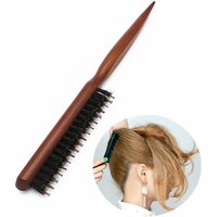 1Pc Wood Slim Line Comb Hairbrush Professional Salon Teasing Back Hair Brushes