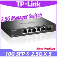 TP-LINK 10Gb SFP WEB Management Switch 2500Mbps Network Port+10000M Optical Port Ethernet 2 5 Gigabit Switch TL-SE2106