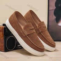 2026 Spring Summer New Arrivals Men's Comfortable Loafers Fashion Concise Slip on Casual Flats Platform Hard Wearing Boat Shoes