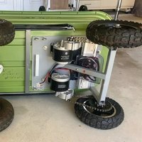 500W Dual Drive Cart Conversion Kit Easy Carry 200Kg 8 Inch Wheel Set Electrical Pull Barrow Trolley Capacity