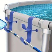 Telescopic hook set (2-pack) for fixing blade skimming nets and pool poles, specially designed for adding to above ground swimmi