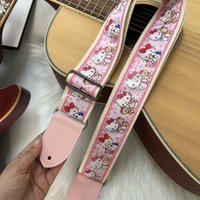 Kawaii Hello kitty guitar strap cute cartoon metal buckle universal electric guitar bass cute creative design holiday gift