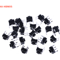 (HB05)20pcs Mini Micro Momentary Tactile Push Button Switch 6*6*5mm 4 pin ON/OFF