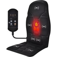 Electric Heating Vibrating Back Massage for Car Chair Office Lumbar Neck Pain Relief Vibration Cushion Shoulder Back Massage Mat