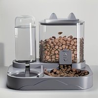 Automatic Cat Feeder with Water Dispenser, Gravity Food and Water Bowl for Indoor Cats, 2-in-1 Pet Feeder