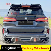 Car Accessories Real Carbon Fiber Material Rear Boot Trunk Wing Spoiler For BMW X5M F95 SUV 2019-2024 ROOF AND MIDDLE SPOILER